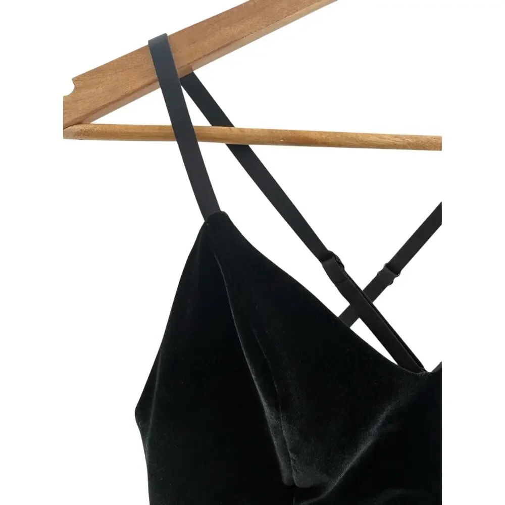 NWT Beyond Yoga Velvet Motion Bra Gym Cropped Top Black Workout Size Medium - Picture 4 of 14